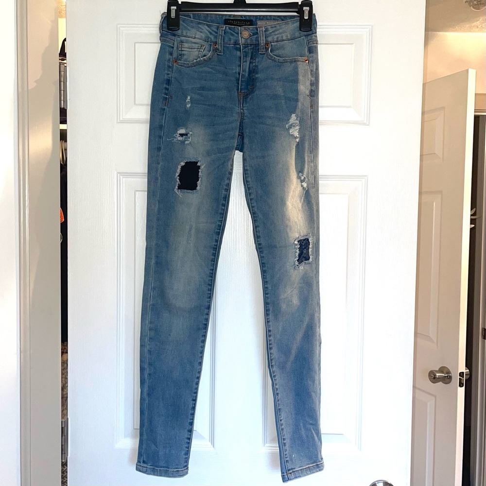 Aeropostale Blue Denim High Waisted Jeggings